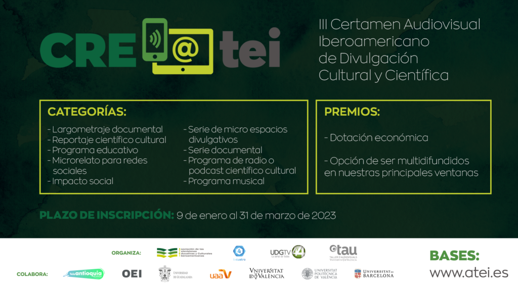 III edición del Certamen Audiovisual iberoamericano de Divulgación Cultural y Científica, CRE@tei